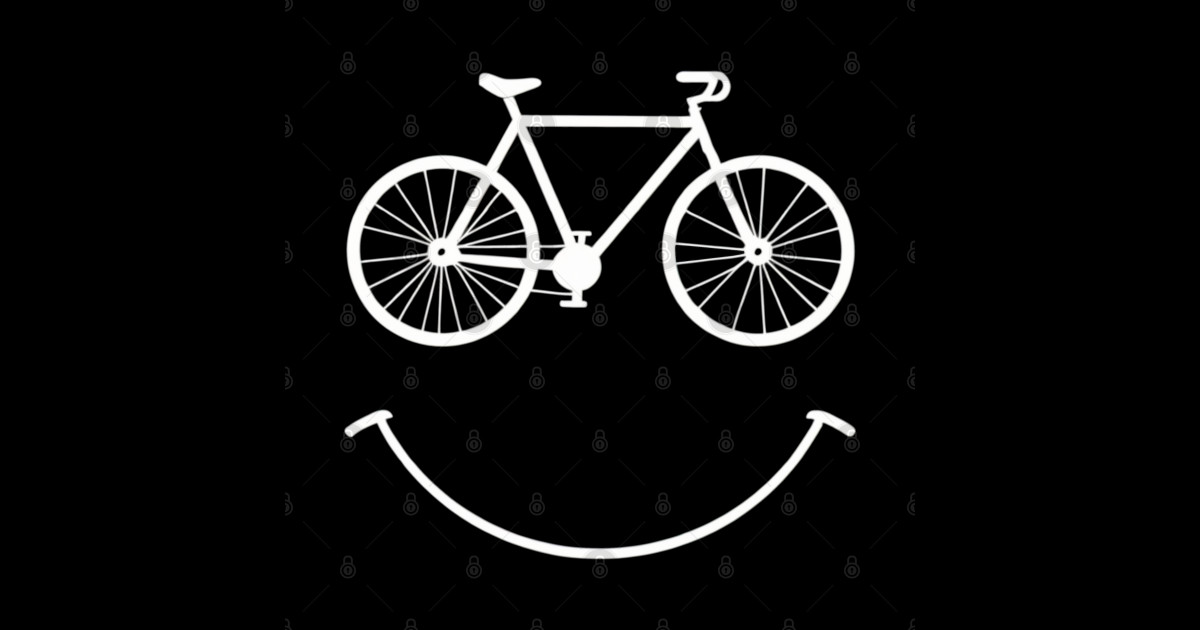 Cycle Smile: Happy Bike Vibes - Bike Ride - Sticker | TeePublic
