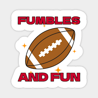 Fumbles and fun american football Magnet