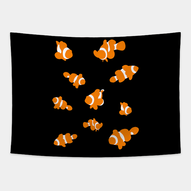 Clown Fish Aquarium Tapestry by albertocubatas