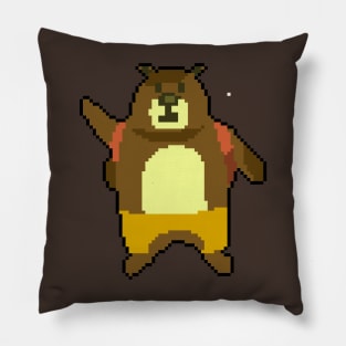 Bear Necessities: Pixel Art Bear Design for Nature-Inspired Fashion Pillow