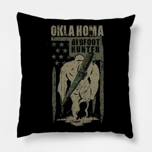 Oklahoma Bigfoot Hunter Pillow