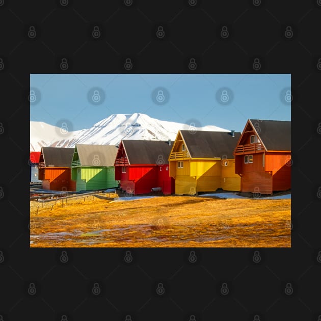 Colourful Houses in Longyearbyen, Arctic Svalbard by MartynUK