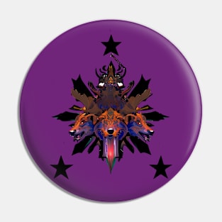 Cerberus 3 stars and a sun Pin