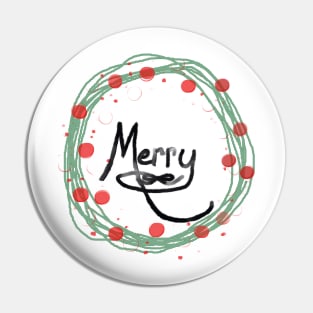 Merry Wreath Pin