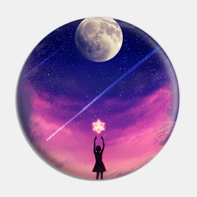 Moon and star Pin by KucingKecil