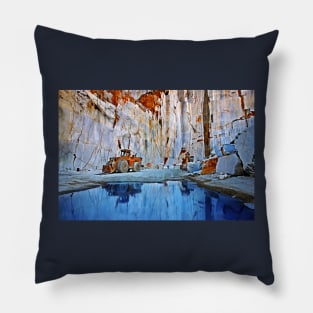 Marble quarry at Naxos island - Cyclades, Greece Pillow