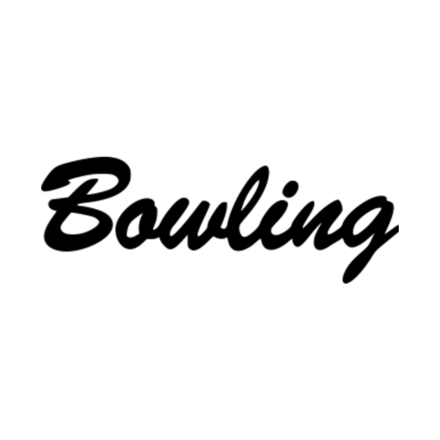 bowling font white2 Bowling TShirt TeePublic