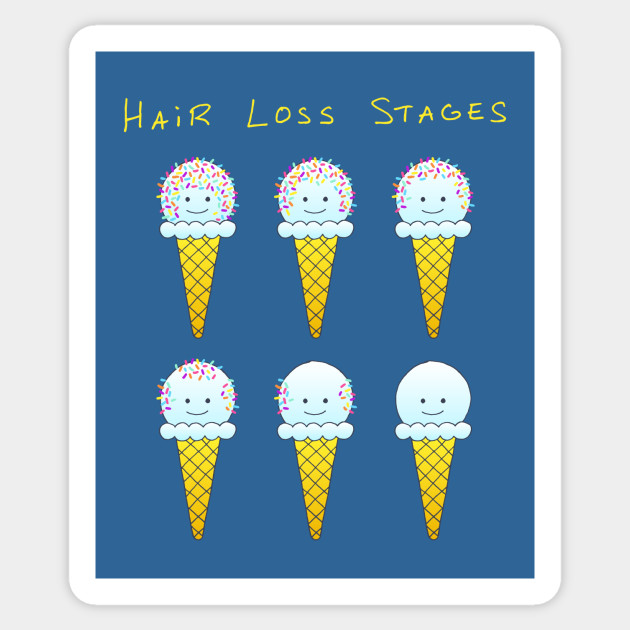 Funny Hair Loss Stages Ice Cream Cones