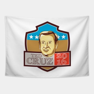 Ted Cruz President 2016 Republican Shield Tapestry