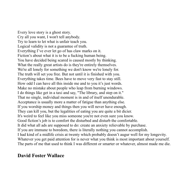 David Foster Wallace Quotes - David Foster Wallace - Mug | TeePublic