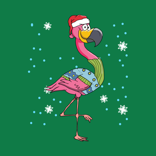 christmas flamingo