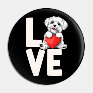 Maltese Love Pin