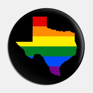 Rainbow Texas Pin