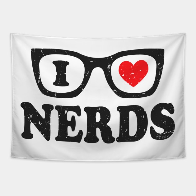 I Love Nerds Tapestry by Etopix