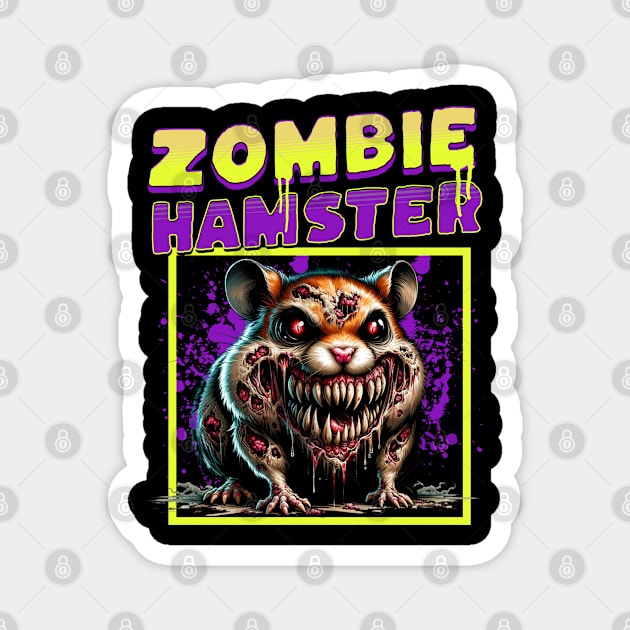 Zombie Hamster funny Magnet by woormle