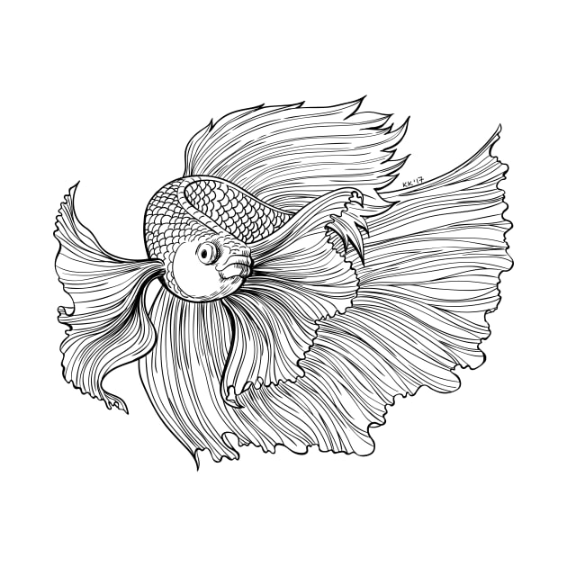 Siamese fighting fish by katerinamk