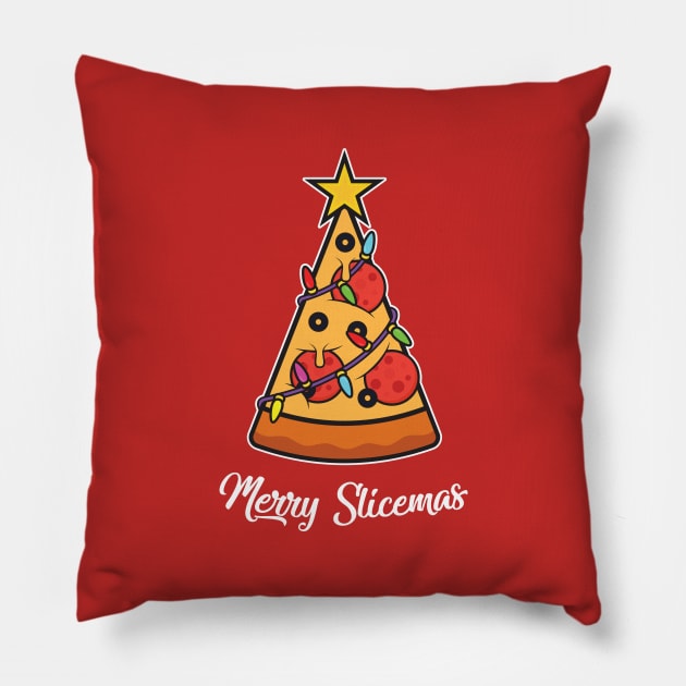 Merry Slicemas Pillow by Woah_Jonny