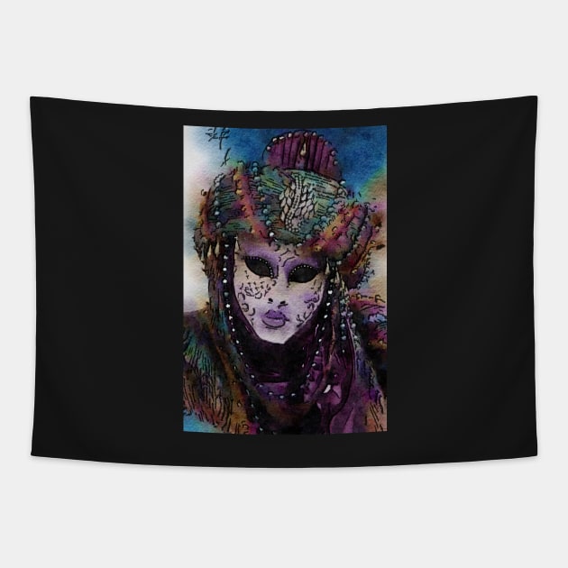 Grand Masquerade Mask, Arabian Tapestry by KirstenStar 