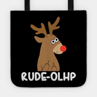 Rude-Olph - Funny Rude Christmas Pun Tote