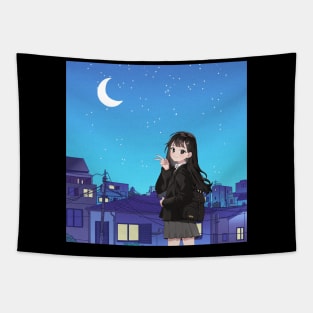 Night Girl Tapestry