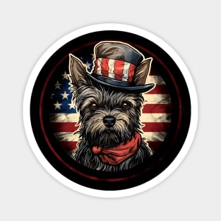 Patriotic Cairn Terrier Magnet