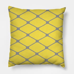 Fishnets in Ultimate Gray on Illuminating Yellow Background Pillow