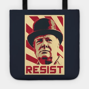 Winston Churchill Resist Retro Propaganda Tote