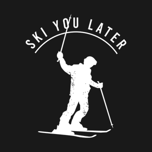 Cool Skiing Outfit for a Ski Costume Lover T-Shirt