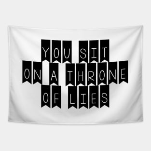 Throne Of Lies Elf Quote Christmas Knit Tapestry