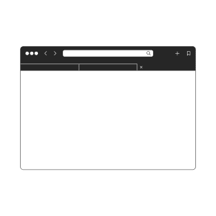 Web Browser Window Silhouette With Copy Space Vector T-Shirt