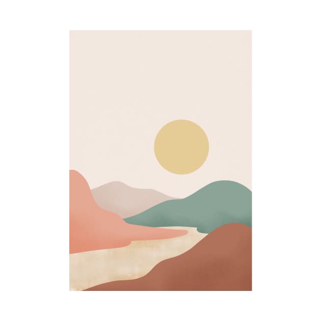 Modern Pastel Tones Mountains by gusstvaraonica