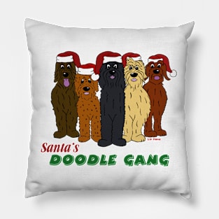 Santa's Doodle Gang Pillow