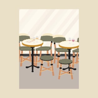 Paris Cafe Chairs, France T-Shirt