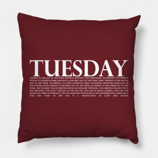 Tuesday White Pillow