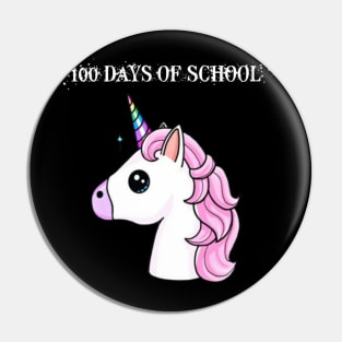 100 Days Of School Unicorn Pin