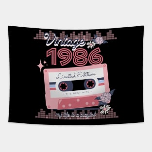 Vintage 1986 Limited Edition Music Cassette Birthday Gift Tapestry