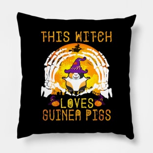 This Witch Loves Guinea Pigs Halloween (97) Pillow