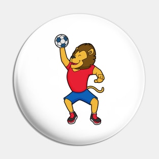 Lion Handball player Handball Pin