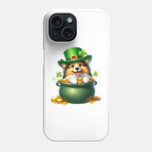 St Patricks Day Shetland Sheepdog Phone Case