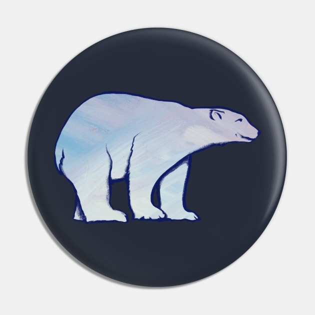 Polar Bear Art Pin by bubbsnugg