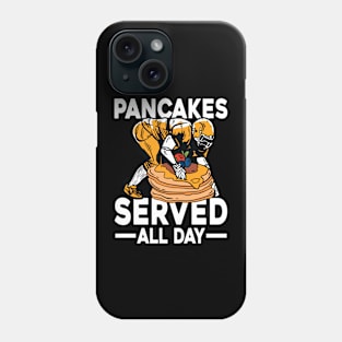 Pancakes Served All Day - Football Phone Case