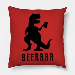 T-rex loves beer Pillow