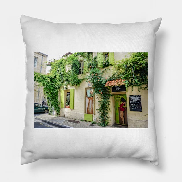 Bordeaux France and some street art Pillow by anothercoffee