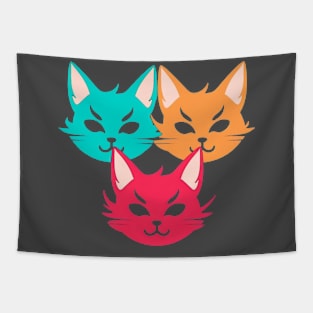 Colorful cat Tapestry