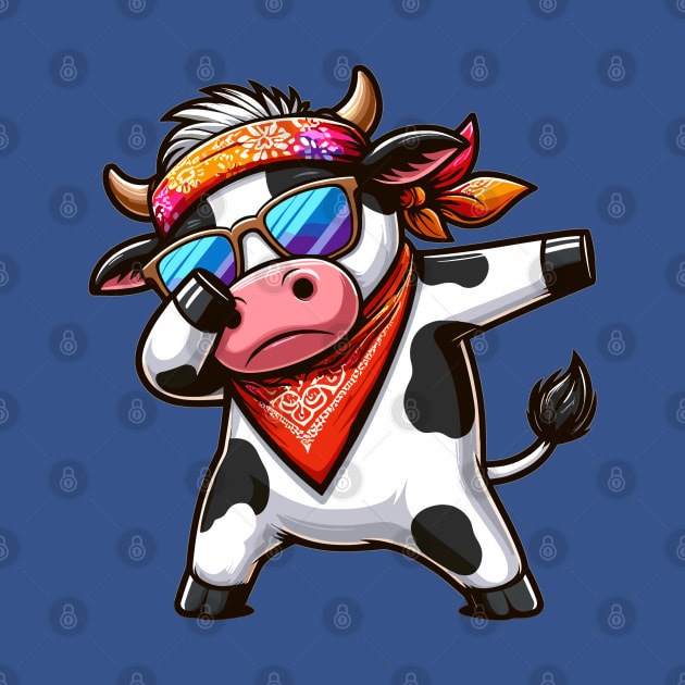 Dabbing Kawaii Cow by JessArty