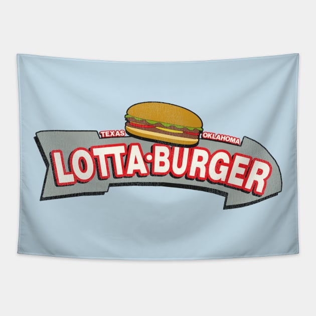 Retro Defunct Lotta Burger Fast Food Restaurant Tapestry by darklordpug