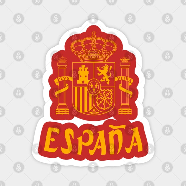 Spain football fans tshirt Magnet by Barotel34