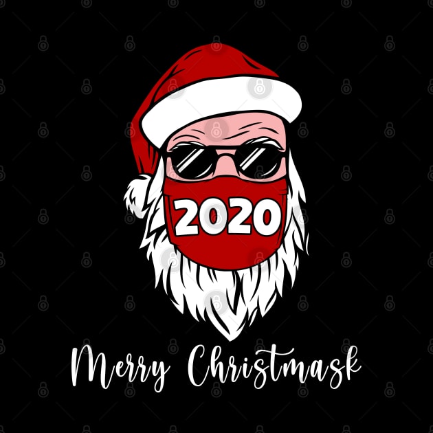 Merry Christmask 2020 Masked Santa For Christmas Pajamas Family Xmas by Herotee