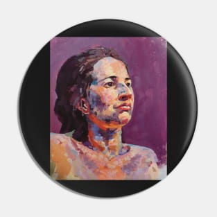 Life Painting Portrait Pin