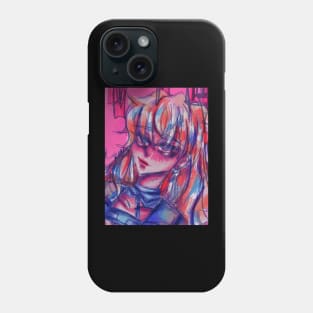 Anime girl orange and blue Phone Case